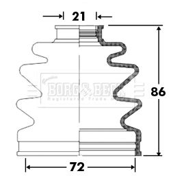 BORG & BECK Paljekumi, vetoakseli BCB2385